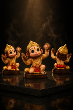 Baby Hanuman Ji Idol Premium Resin Murti for Car Dashboard, Home Temple, Office Desk & Spiritual Home Décor