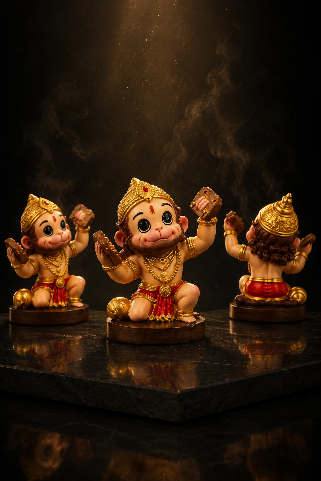 Baby Hanuman Ji Idol Premium Resin Murti for Car Dashboard, Home Temple, Office Desk & Spiritual Home Décor