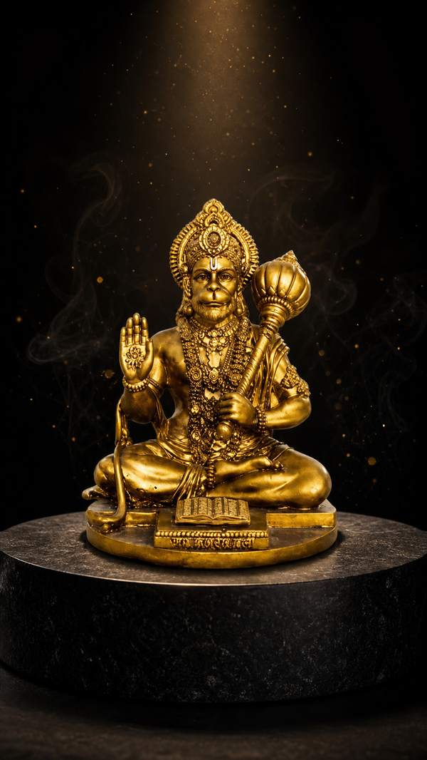Lord Hanuman Ji Idol for Car Dashboard | Premium Resin Bajrangbali Murti for Home Temple, Office Decor & Spiritual Gift