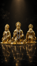 Premium Bajrang Bali Hanuman Ji Idol | Antique Gold Blessing Murti for Home Temple, Car Dashboard, Office Desk & Religious Decor